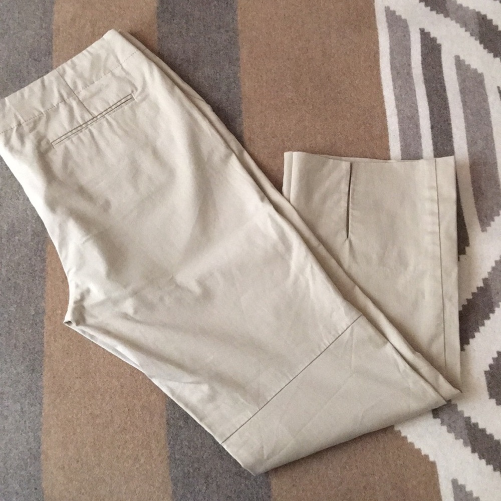 Theory cropped wide leg pant with ankle slits